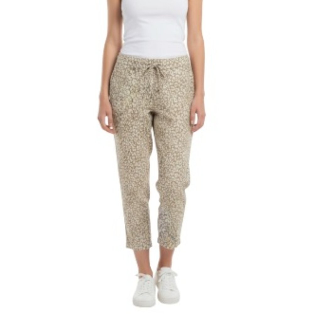 J. Crew Factory Tan Leopard Print Cropped Pants
